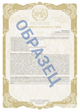 Образец Приложение к СТО 01.064.00220722.2-2020 Оленегорск Сертификат СТО 01.064.00220722.2-2020 